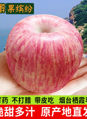 山东烟台苹果水果新鲜10斤装栖霞红富士整箱包邮当季吃的萍果平果