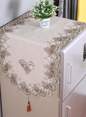 冰箱巾洗衣机盖布单开门对开门双开门防尘罩欧式美式中式蕾丝盖巾