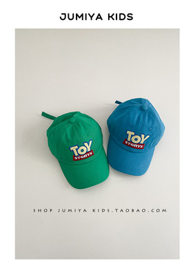 日常橄榄绿~韩国宝宝男童帽子春秋时尚潮帽ins洋气时髦儿童鸭舌帽