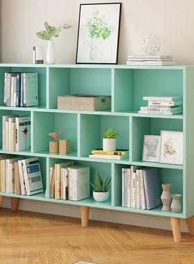 书架书柜置物架落地多功能单元格多层收纳储物架简易儿童书房客厅