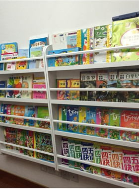 包邮全实木书架置物架墙上书架展示架儿童书架杂志架书房架壁挂