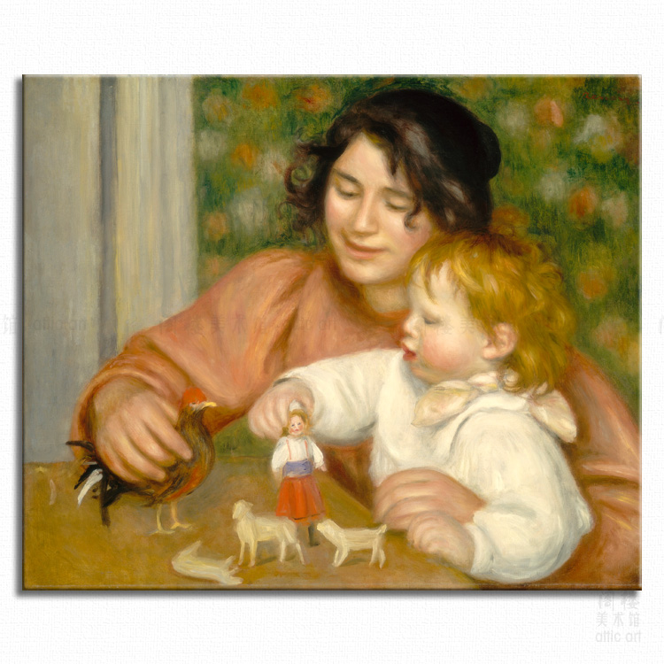 孩子和玩具 Renoir 雷诺阿 艺术装饰画印象派i客厅书房卧室儿童房