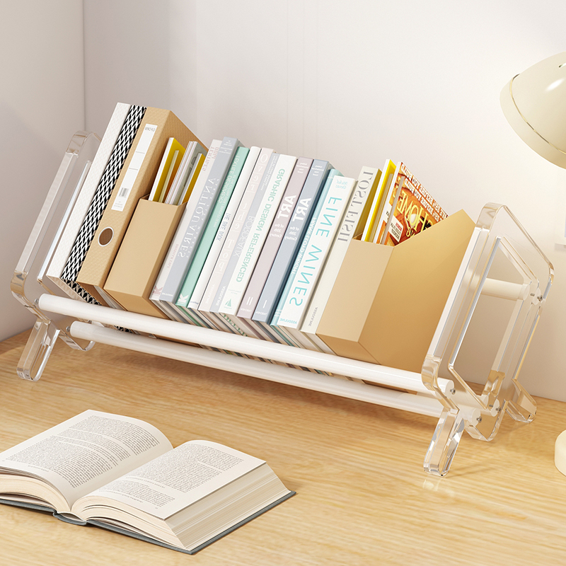 儿童书房桌面书架学生收纳床头飘窗书柜简易小型置物台面放书支架