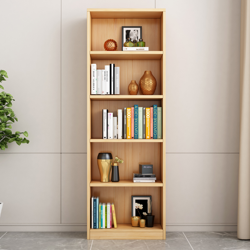 实木书架置物架落地靠墙儿童阅读架客厅家用书房展示柜学生收纳柜