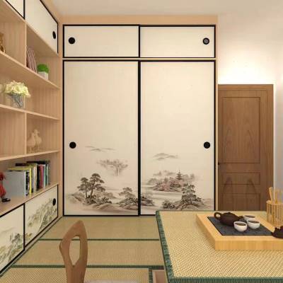 榻榻米地台阳台卧室书房小房间实木床衣柜一体日式儿童房全屋