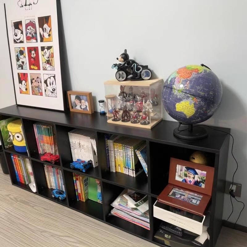 全实木书架客厅书房简易矮书柜落地北欧自由组合儿童格子柜置物架