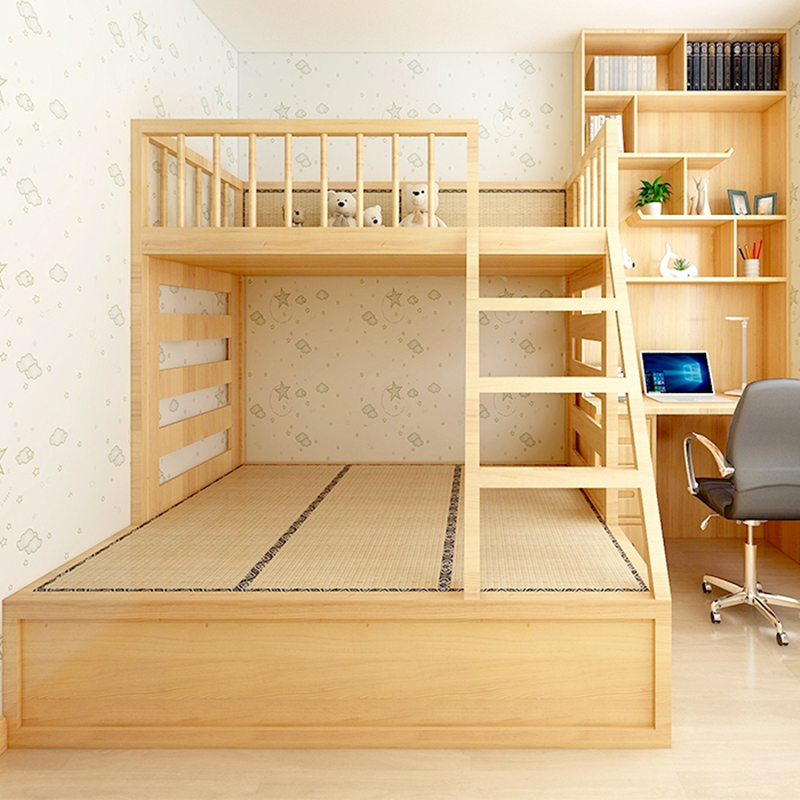 日式榻榻米卧室书房小房间设计实木床衣柜一体儿童房全屋定制整体