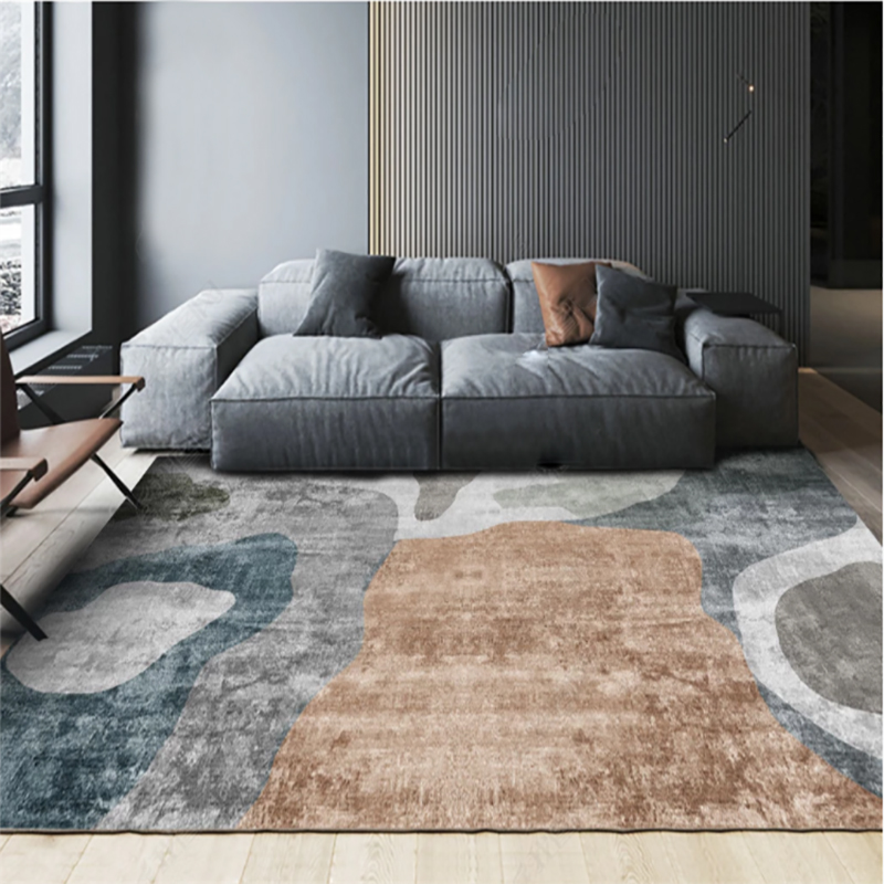 灰色地毯客厅轻奢高级ins北欧茶几卧室办公室家用全铺大面积地垫