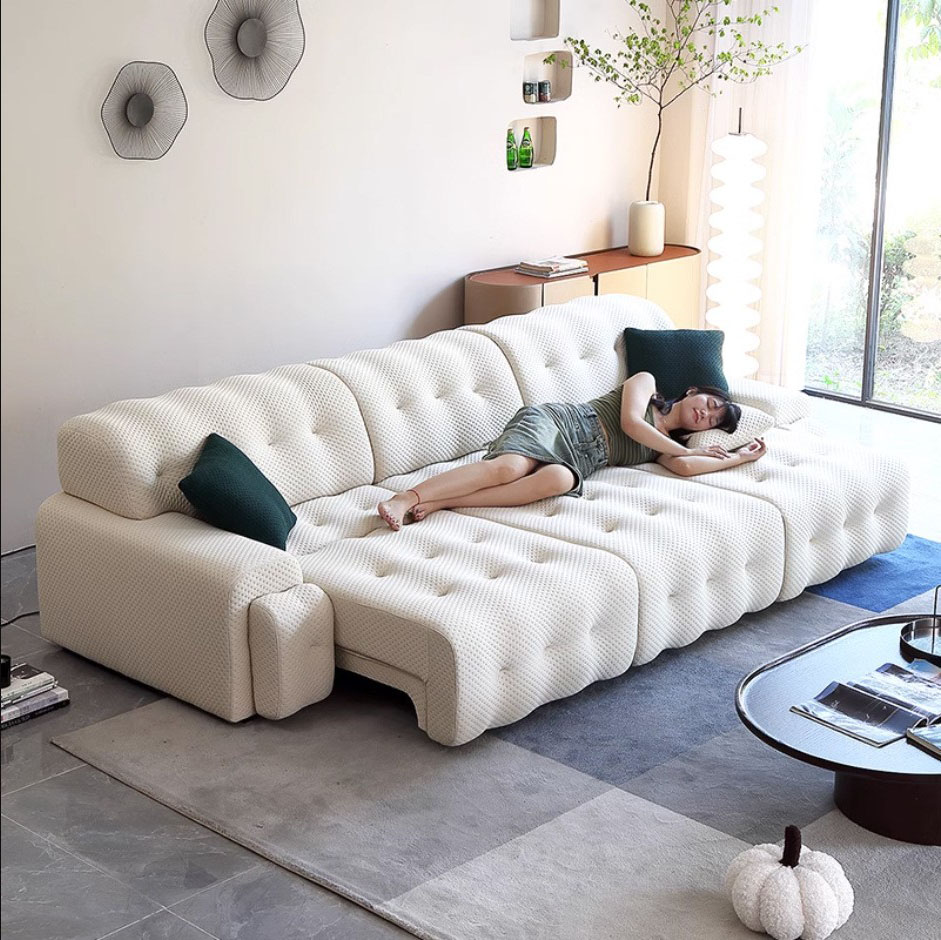 罗奇堡电动沙发床可变床布艺沙发现代简约功能沙发小户型沙发伸缩