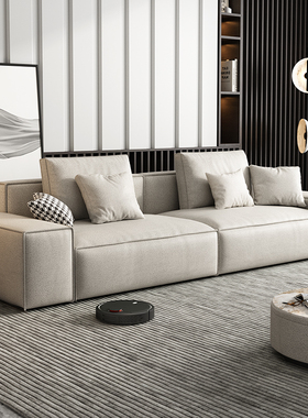 布雷尔baxter现代简约科技布艺沙发小户型意式极简直排豆腐块沙发
