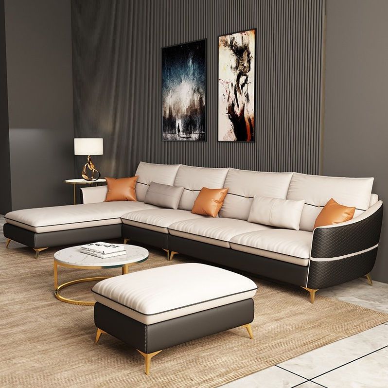北欧布艺沙发小户型现代客厅整装简约转角贵妃乳胶三人科技布组合