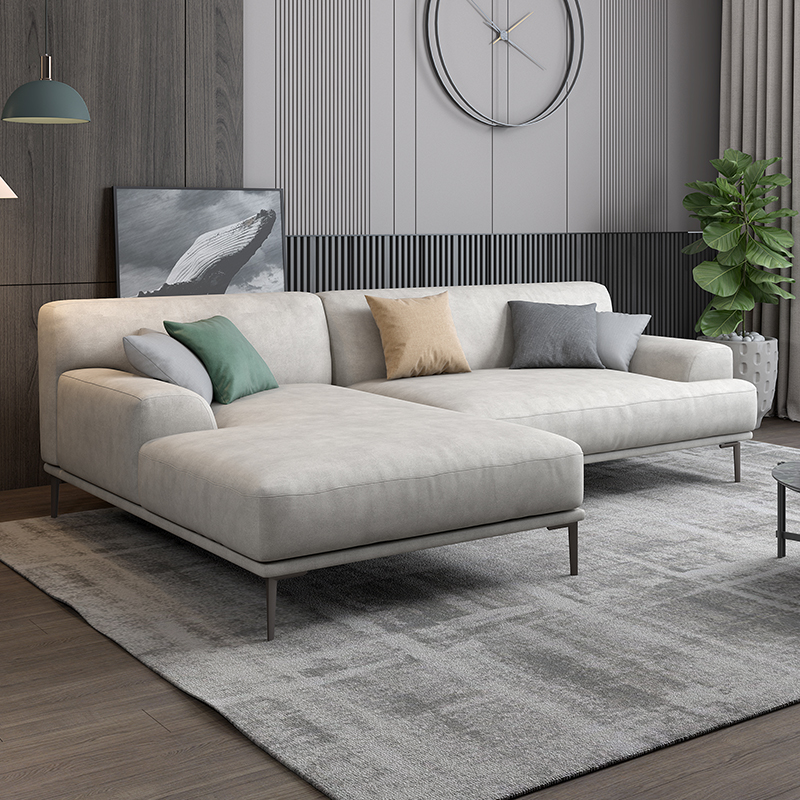 北欧极简科技布沙发组合简约现代乳胶客厅整装小户型转角布艺沙发