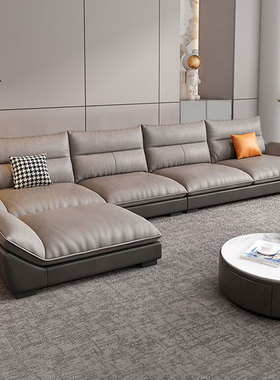 意式极简布艺沙发客厅大小户型家用简约现代贵妃转角组合乳胶沙发