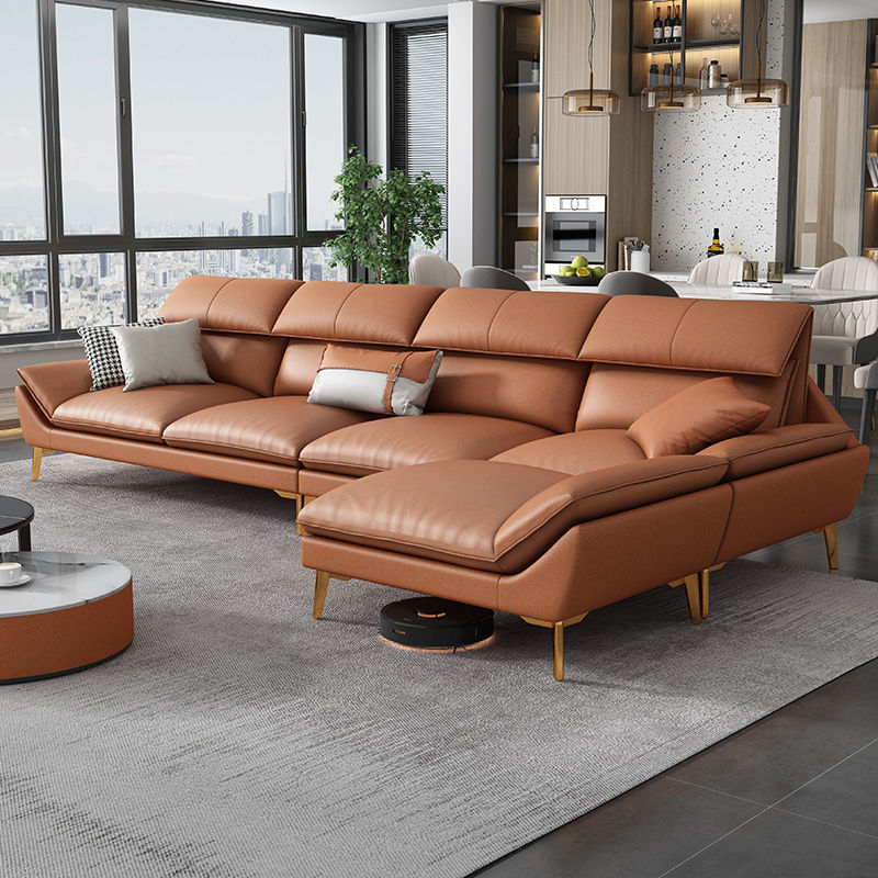 科技布贵妃沙发简约现代客厅轻奢意式转角组合布艺乳胶沙发