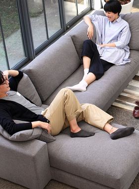 定制北欧转角布艺沙发组合现代简约大中小户型客厅卧室乳胶沙发可