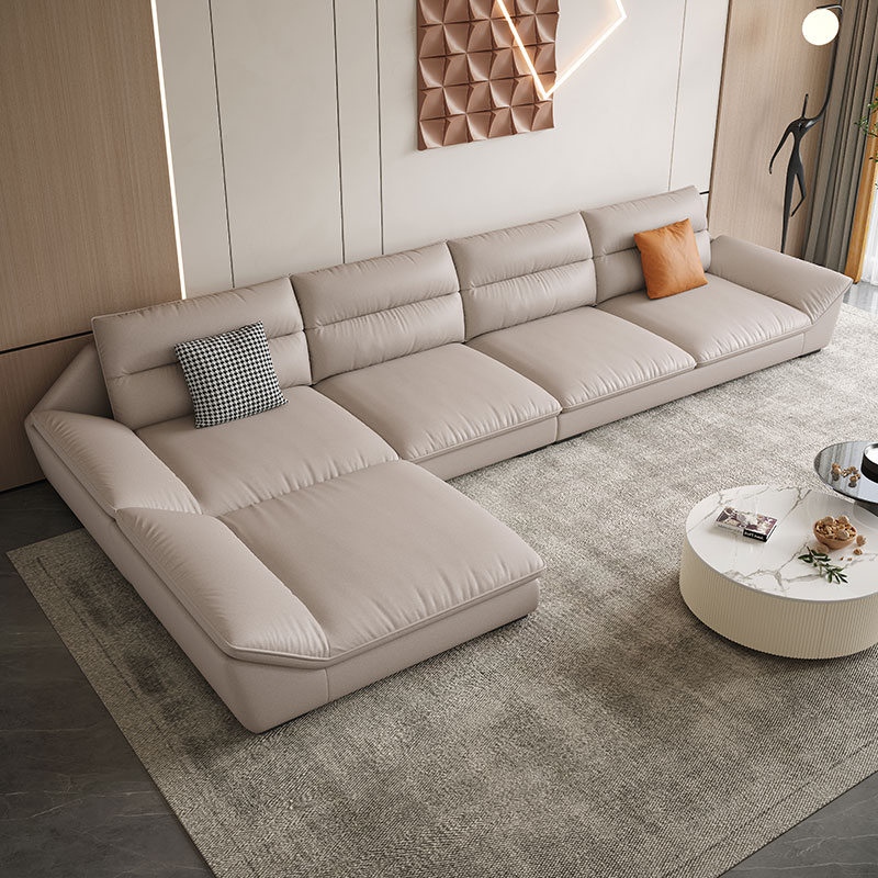 。意式极简布艺沙发客厅大小户型家用简约现代贵妃转角组合乳胶沙