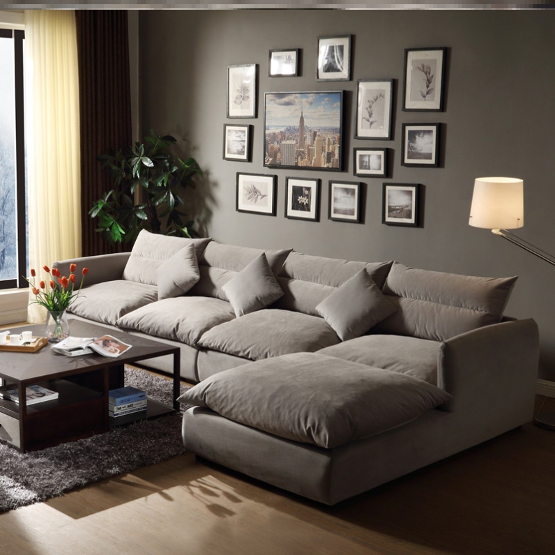 北欧布艺沙发客厅简约现代轻奢科技布小户型转角双人沙发组合乳胶