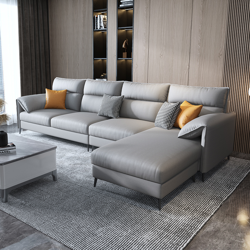 布艺沙发简约现代大小户型客厅转角北欧乳胶科技布沙发可拆洗组合