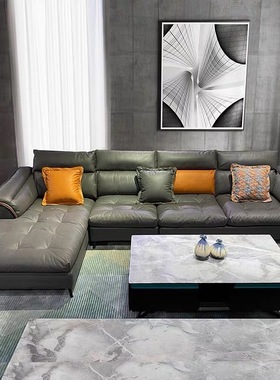 美意式极简科技布沙发现代简约轻奢小户型转角可拆洗布艺乳胶组合