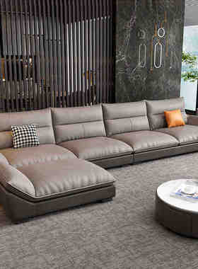 意式极简布艺沙发客厅大小户型家用简约现代贵妃转角组合乳胶沙发