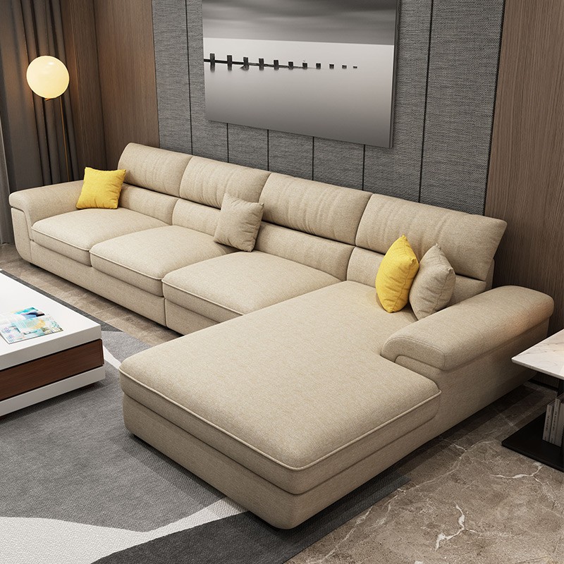 顾家家居北欧布艺沙发小户型组合简约现代乳胶科技布可拆洗转角客