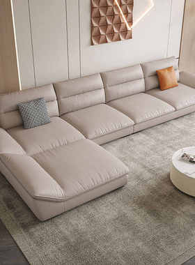 现代简约科技布艺沙发小户型客厅直排三人位贵妃转角组合乳胶沙发