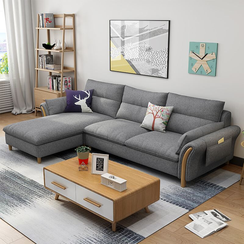 定制布艺沙发可组合拆洗转角北欧简约整装客厅家具现代小户型乳胶