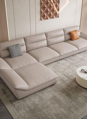 科技布艺沙发北欧现代简约客厅大小户型创意直排转角组合乳胶沙发