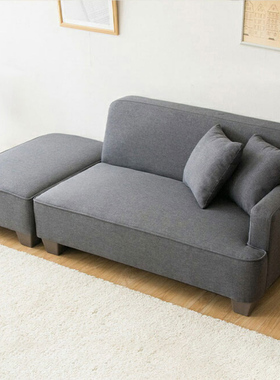 日式布艺沙发客厅小户型公寓单人贵妃躺椅卧室简易两用休闲沙发椅