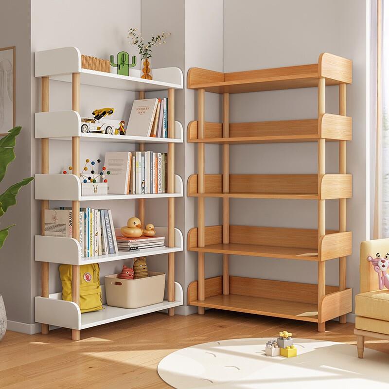 .简易书架置物架落地客厅小型家用展示架子书柜儿童卧室书本收纳
