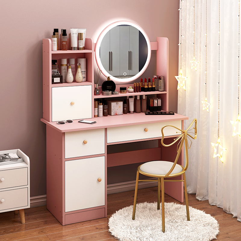 网红梳妆台收纳柜一体化妆台卧室现代简约小型化妆桌小户型梳妆柜