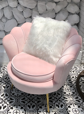 轻奢单人沙发北欧现代简约服装店沙发客厅懒人卧室小户型网红沙发