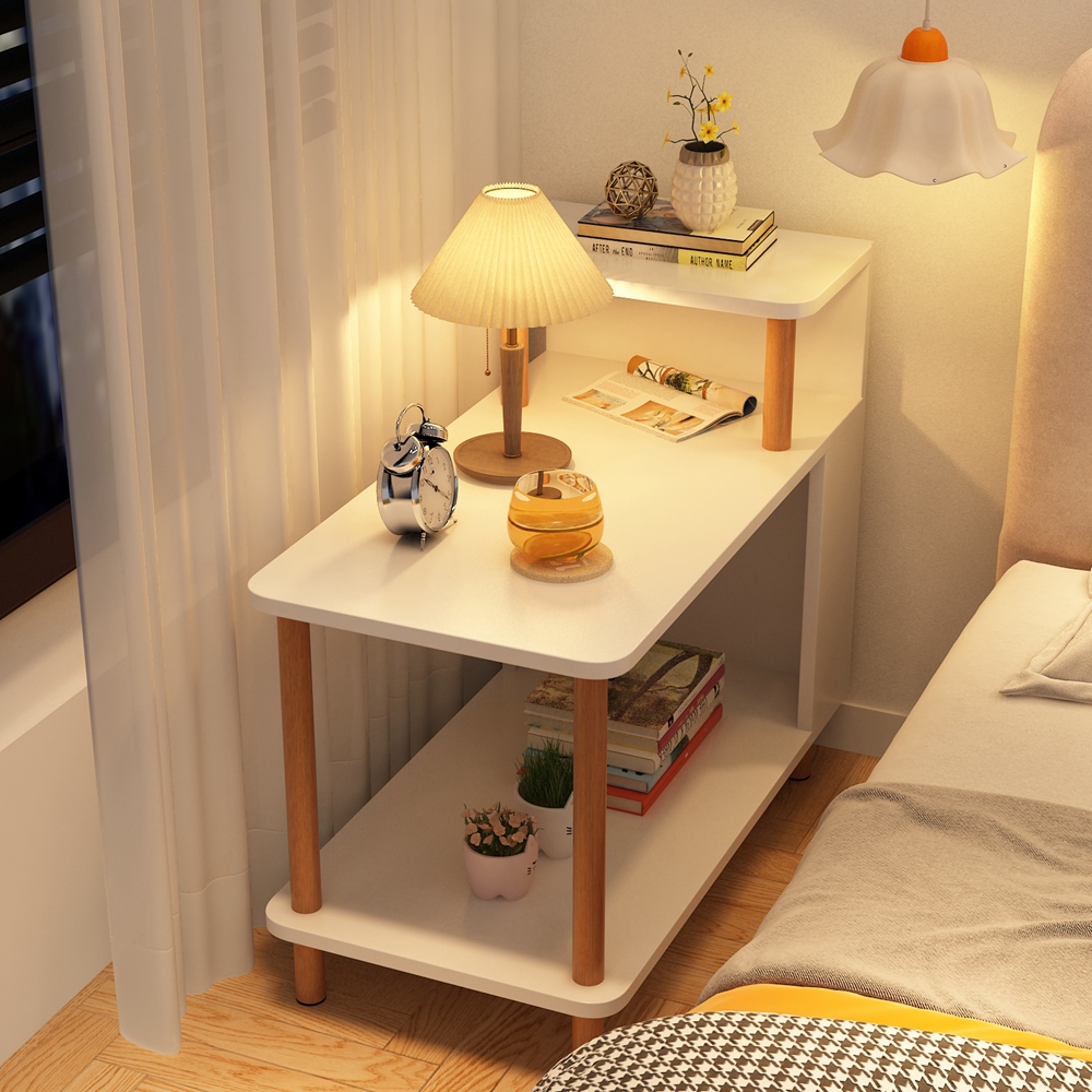 床头柜子出租房用简约现代小型置物架实木床边柜小型简易2024新款