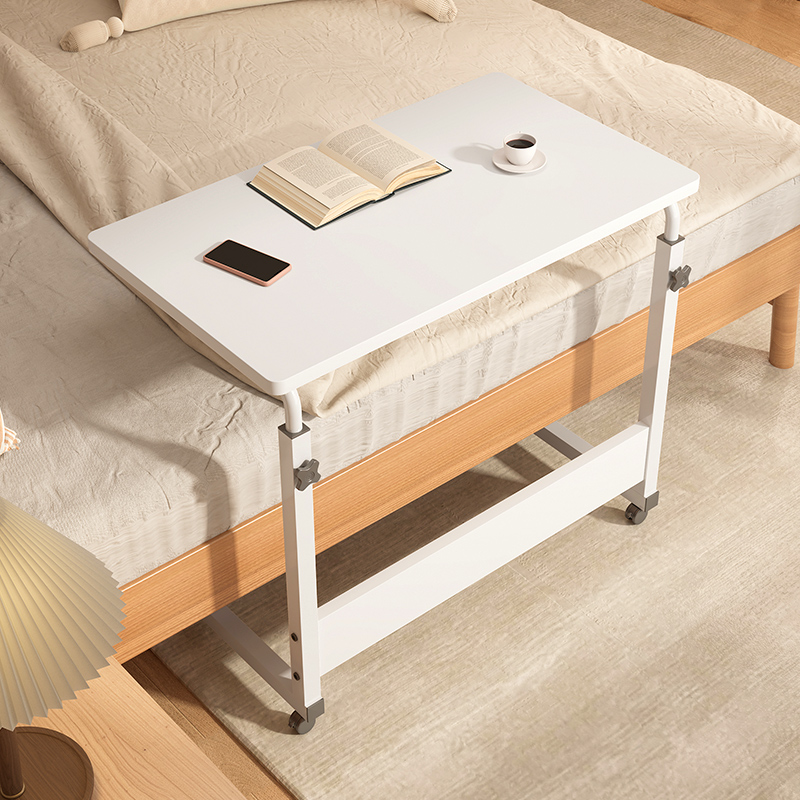 床边桌折叠桌子家用卧室升降电脑桌餐桌可移动书桌带轮简易办公桌