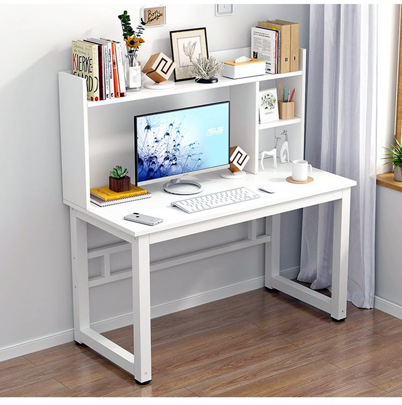 电脑桌台式家用书桌书架一体卧室带书架学生写字桌学习桌办公桌子