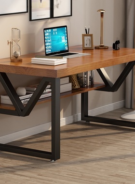 实木书桌北欧电脑桌台式家用卧室写字台工作办公桌学生学习长桌子