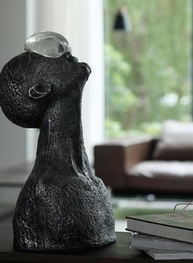 人体雕塑创意摆件北欧抽象艺术人物摆设样板间客厅玄关家居装饰品