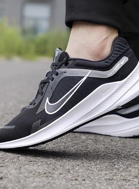 Nike/耐克男鞋2024新款休闲运动鞋黑白网面透气轻便跑步鞋DD0204