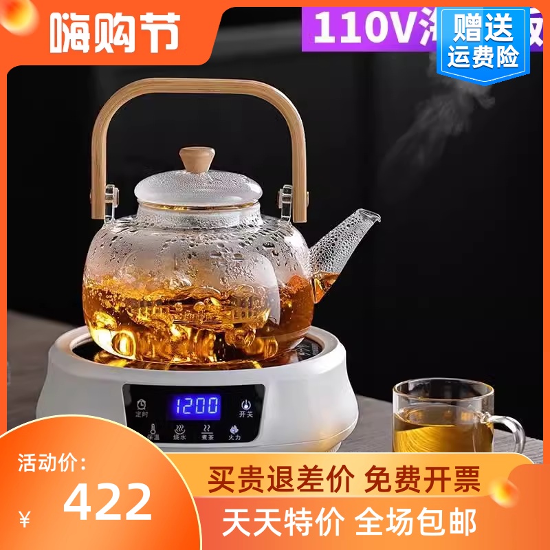 110v伏电陶炉美国台湾出口小家电器铁壶玻璃壶煮茶器电热茶炉