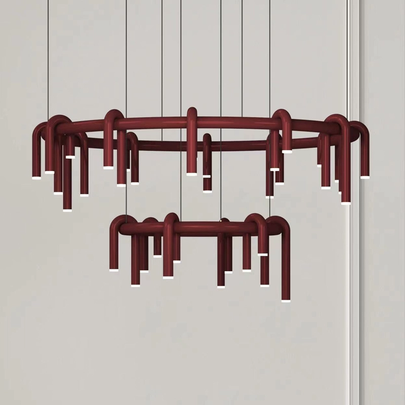 设计师新款U型吊灯现代北欧客厅长条餐厅吧台卧室样板房迷你灯具