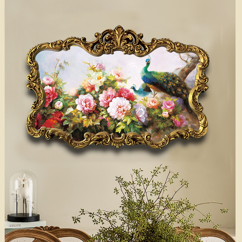 欧式法式花卉油画玄关装饰画美式餐厅走廊客厅卧室壁挂画宫廷人物