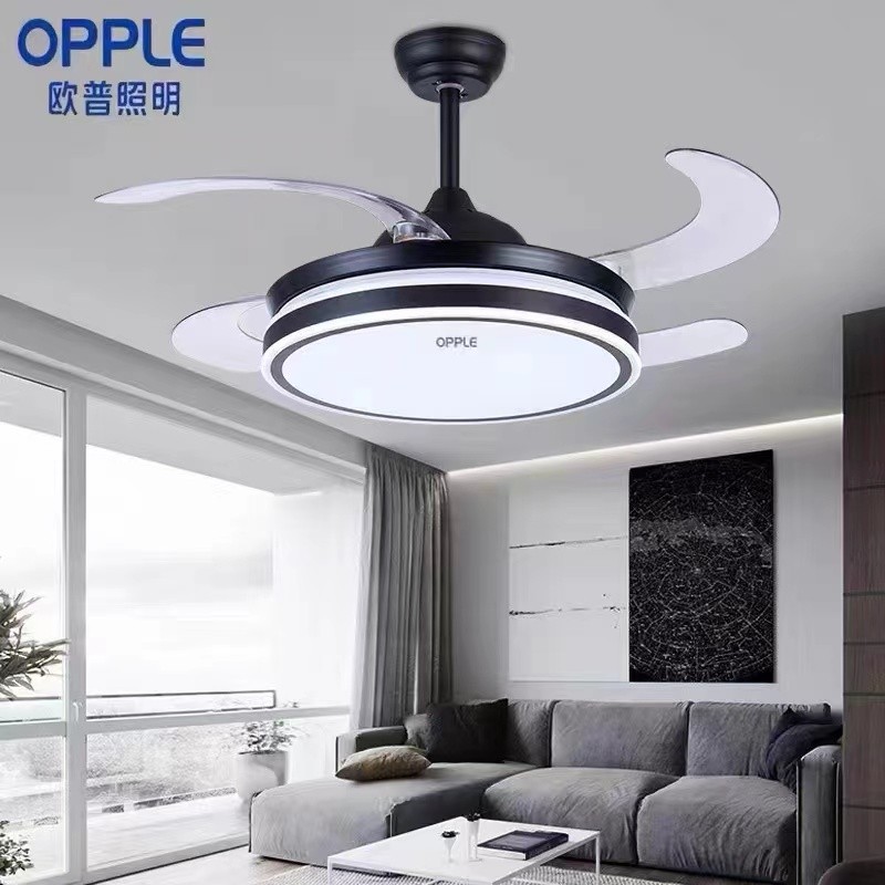 OPPLE欧普照明变频静音客厅风扇灯新款隐形吊扇灯餐厅音箱电扇灯