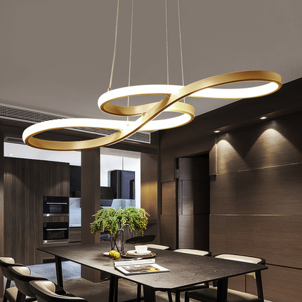 创意餐厅吊灯LED现代简约个性音符艺术轻奢客厅卧室时尚吧台灯具