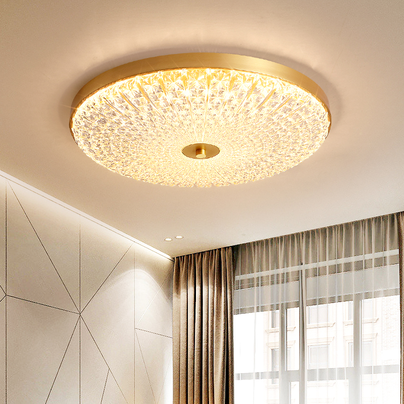 美式卧室灯吸顶灯轻奢主卧全铜现代客厅超亮欧式高级新款餐厅灯具