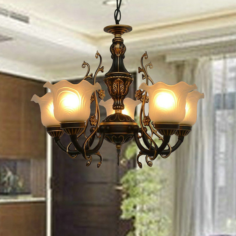 客厅吊灯复古创意奢华大气北欧美式轻奢简约田园灯具卧室餐厅吊灯