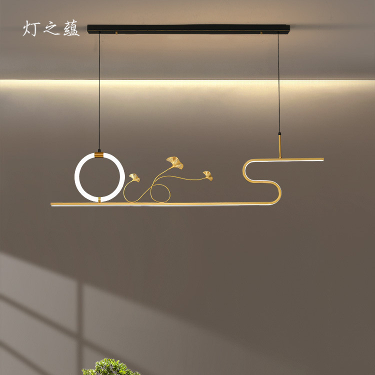 新中式吊灯餐厅灯长方形中国风客厅禅意简约吧台书房创意茶室灯