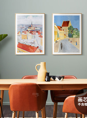 埃纳尔乔林城市童话小镇北欧风景客厅装饰画芯餐厅卧室玄关挂画心