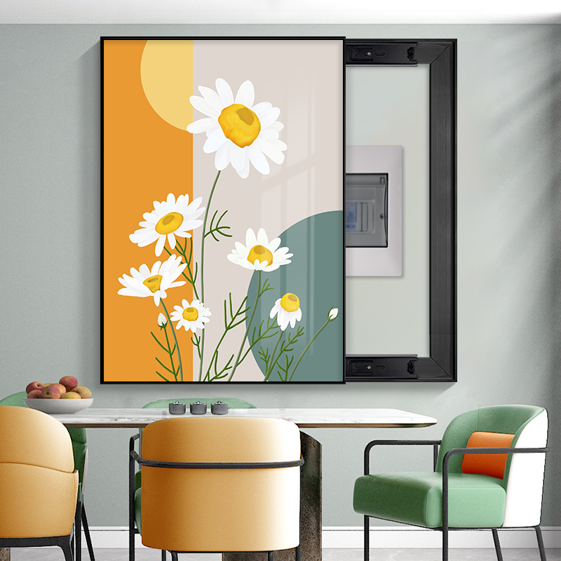 客厅挂画简约现代沙发餐厅玄关走廊过道向日葵太阳花装饰画墙壁画