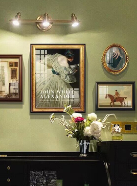 轻奢美式客厅装饰画复古法式小众艺术沙发背景墙挂画餐厅组合壁画