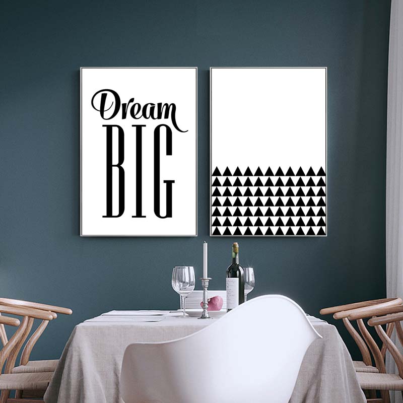 黑白简约装饰画北欧风格客厅沙发背景卧室餐厅楼楼梯间挂画墙壁画